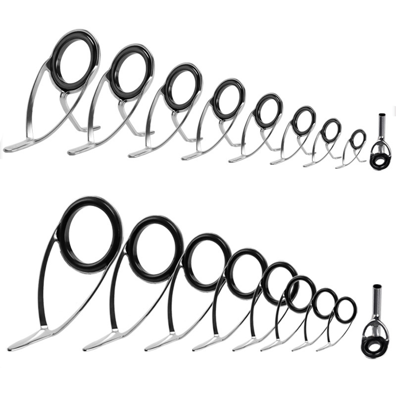 Fishing Rod Guide Replacement - ชุดซ่อมห่วงนำทางเบ็ดตกปลา9ชิ้น, แหวนเซรามิกสปินนิ่งการสร้างเสาตาใหม่ชุดเปลี่ยนอุปกรณ์ตกปลา