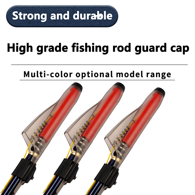 Fishing Rod Guide Replacement - ฝาครอบปลายคันเบ็ดแบบใส 1 ชิ้น ฝาครอบป้องกันคันเบ็ด ฝาครอบป้องกันปลายคันเบ็ด ฝาครอบคันเบ็ดสำหรับตกปลาทะเล