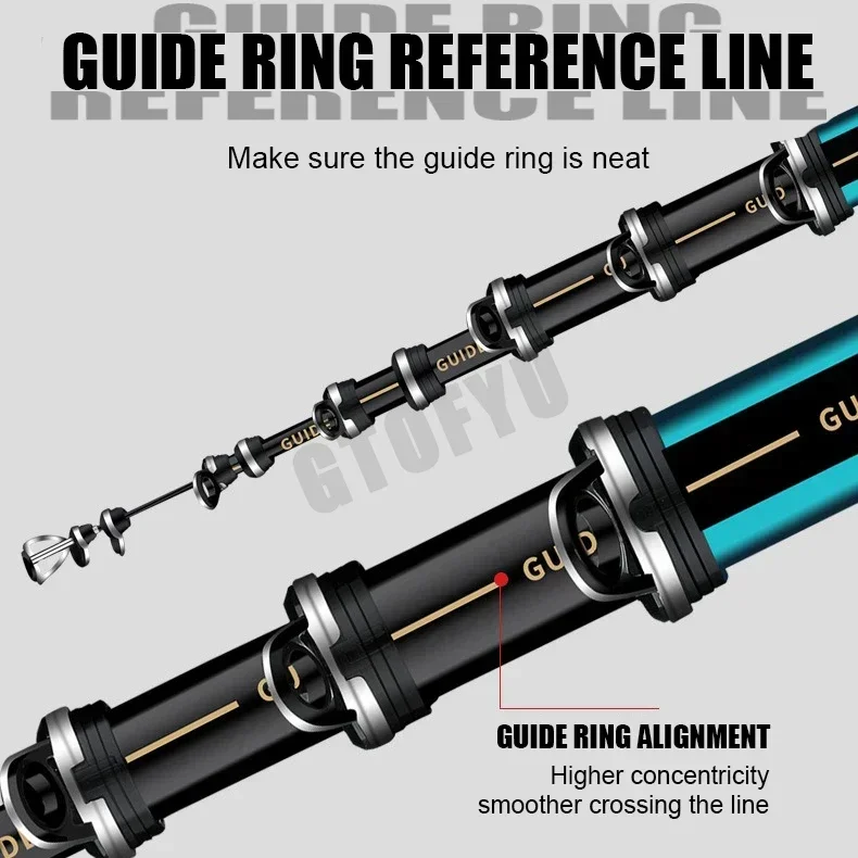 2.7 m-7.2 m เบ็ดตกปลาสูง 60T C - Fishing Rod Surf บทวิจารณ์และราคา