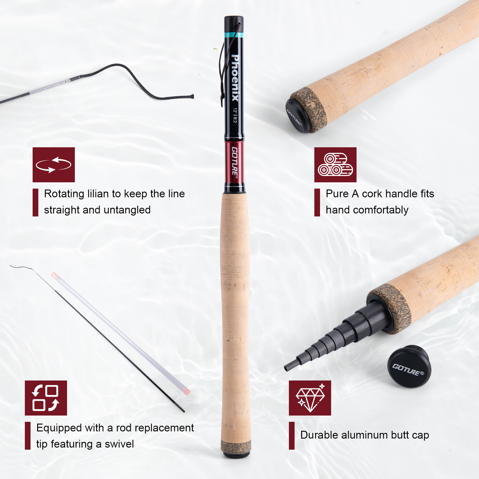 ชุดคันเบ็ดตกปลาเท็นคาระ Goture - Fishing Rod Tip Replacement บทวิจารณ์และราคา