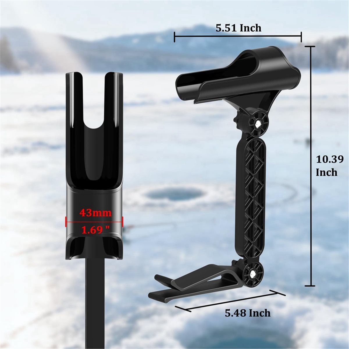 ที่วางคันเบ็ดแบบปรับได้ 2 ชิ้น - Fishing Rod Ice บทวิจารณ์และราคา