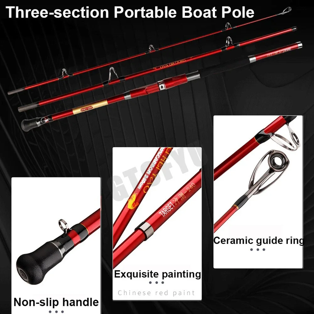 1.8M 2.1M 2.4M แบบพกพา 3 ชิ้นต - Fishing Rod Surf บทวิจารณ์และราคา